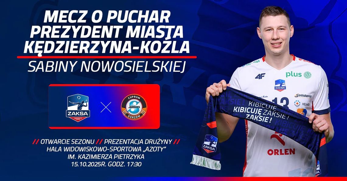 Prezentacja ZAKSY i mecz o Puchar Prezydenta Miasta już 15 października