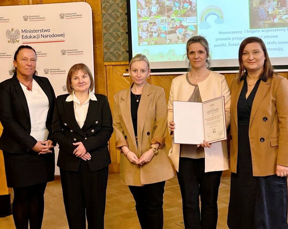 Przedszkole z Koźla wyróżnione Krajowym Certyfikatem Przedszkola Promującego Zdrowie