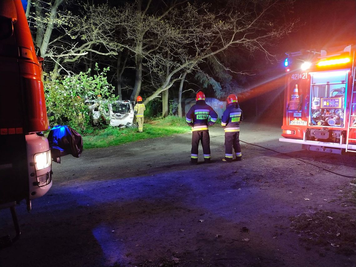 Przyczepa kempingowa spłonęła doszczętnie - to mogło być podpalenie Przyczepa kempingowa spłonęła doszczętnie - to mogło być podpalenie