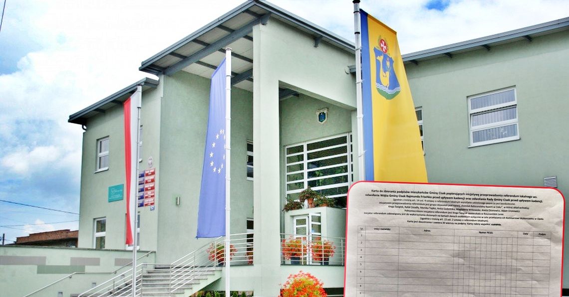 Inicjatywa referendum w gminie Cisek. Komitet złożył powiadomienie