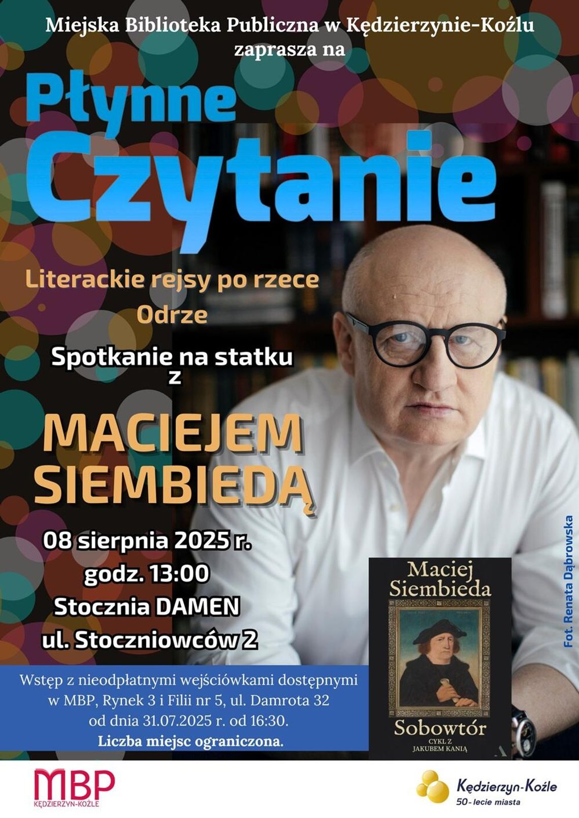 Rejs literacki po Odrze "Płynne Czytanie z Maciejem Siembiedą"