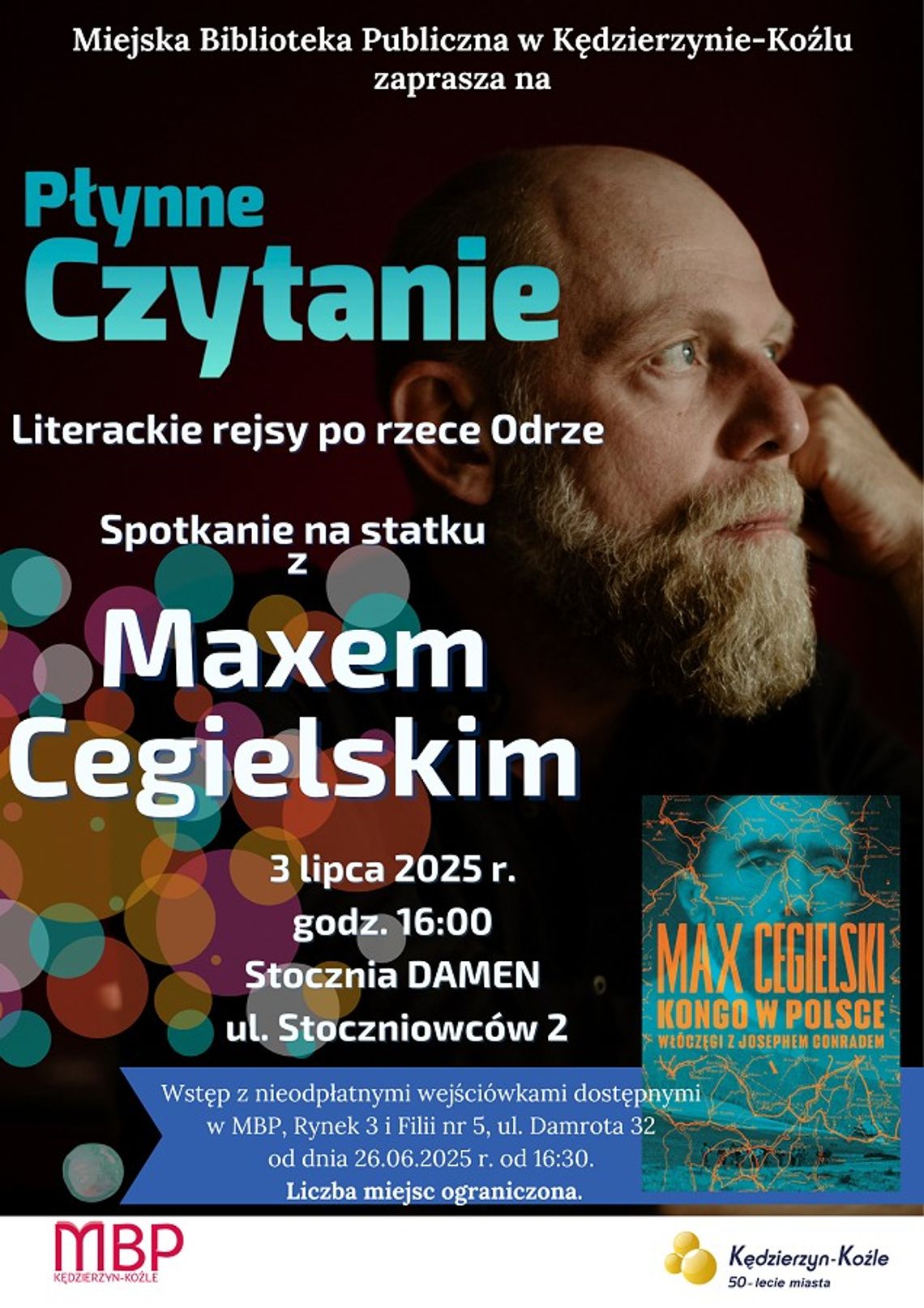 Rejs literacki po Odrze "Płynne Czytanie z Maxem Cegielskim