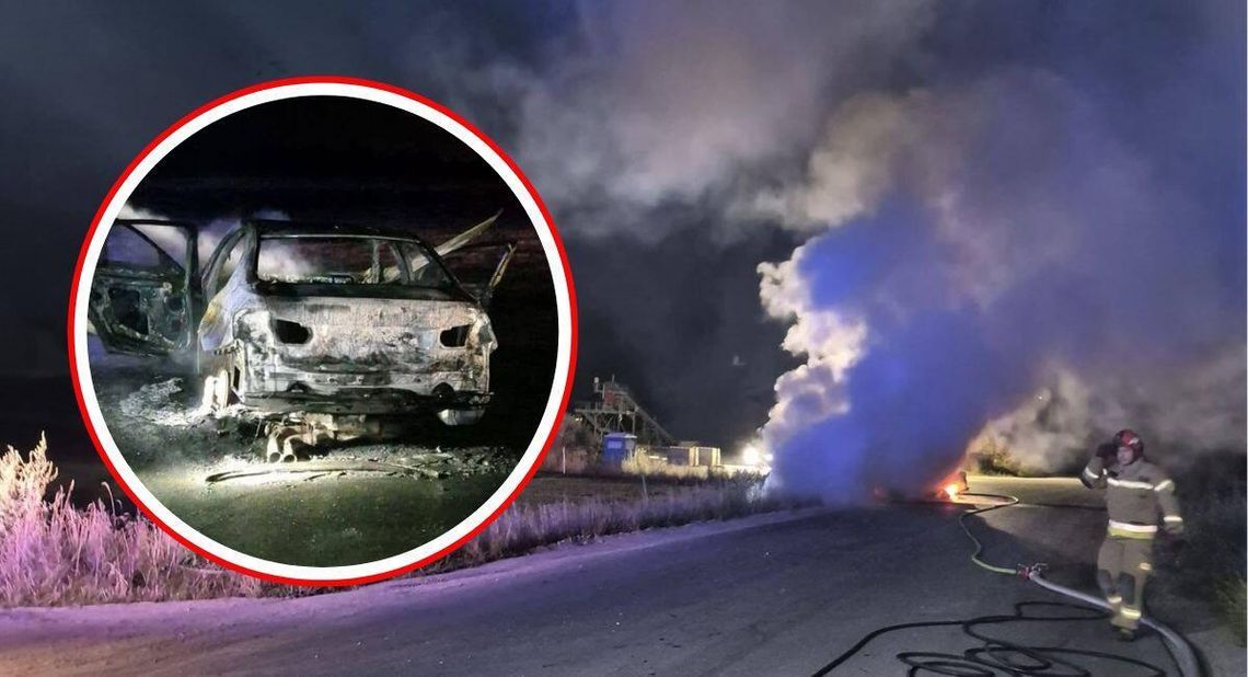 Samochód spłonął w Poborszowie. Wójt: Drogi nie służą do driftów i brawurowych popisów Samochód spłonął w Poborszowie. Wójt: Drogi nie służą do driftów i brawurowych popisów