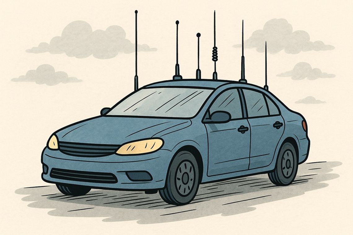 Samochód z antenami zaniepokoił mieszkańca. Co na to policja? Samochód z antenami zaniepokoił mieszkańca. Co na to policja?