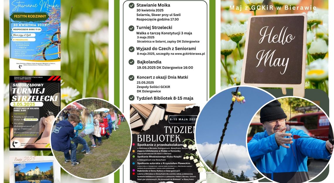 Spotkania, wyjazdy, koncerty i turniej - majowa oferta GCKiR w Bierawie Spotkania, wyjazdy, koncerty i turniej - majowa oferta GCKiR w Bierawie