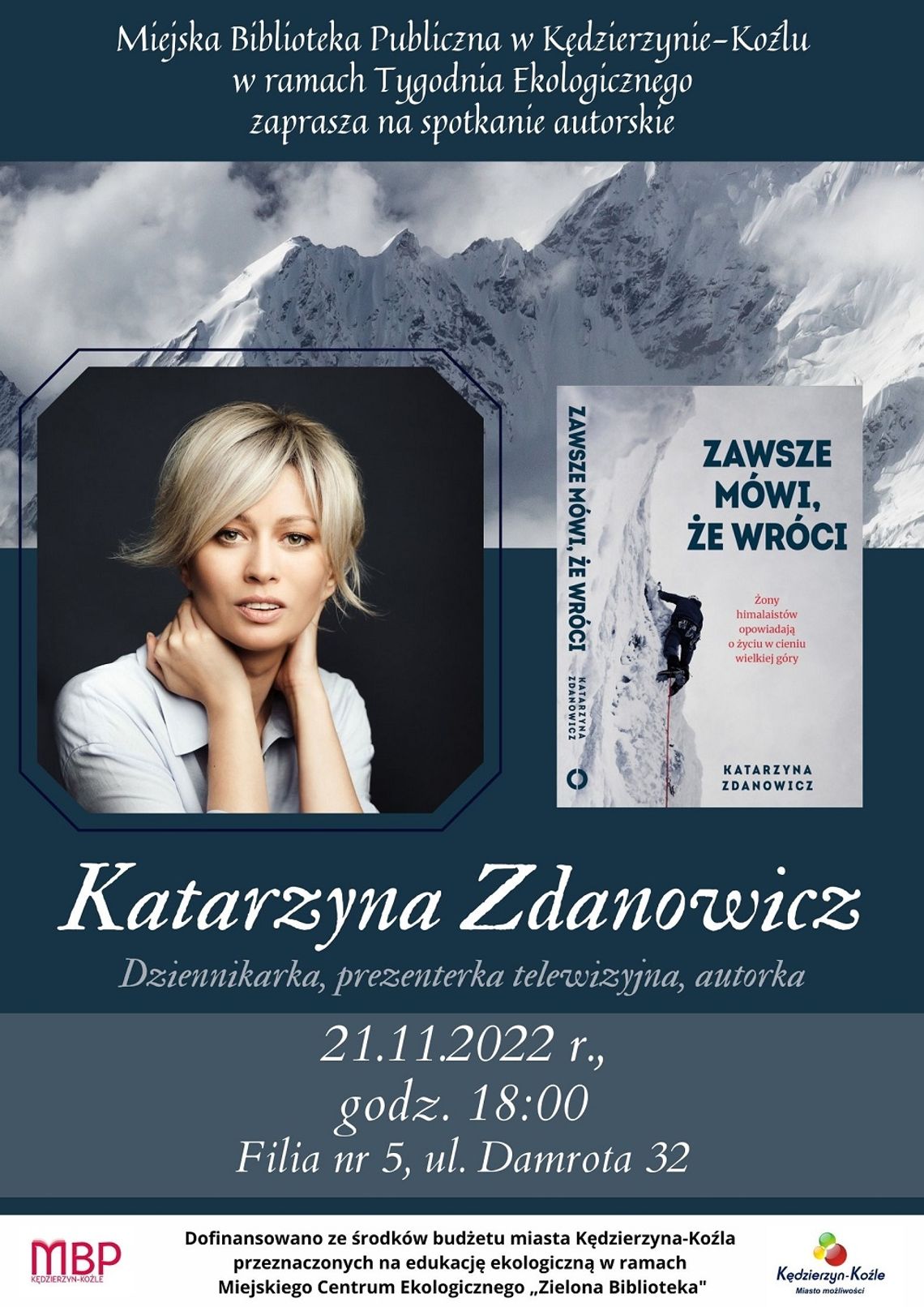 Spotkanie z dziennikarką Katarzyną Zdanowicz w miejskiej bibliotece