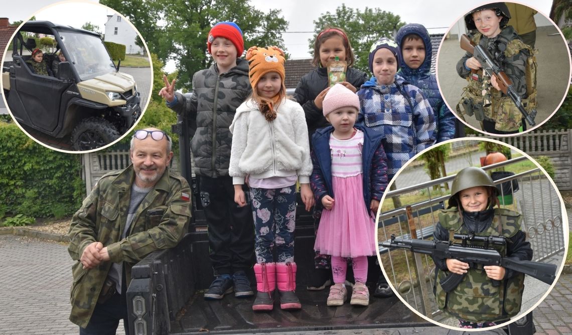 Sprzęt wojskowy pod lupą. Lekcja o militariach w Dziergowicach. ZDJĘCIA