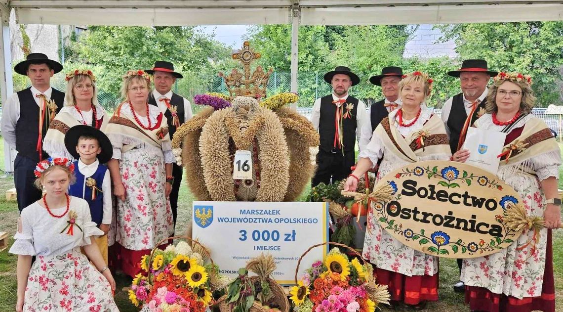 Sukces Ostrożnicy w Opolskim Konkursie Koron Dożynkowych 2026. ZDJĘCIA