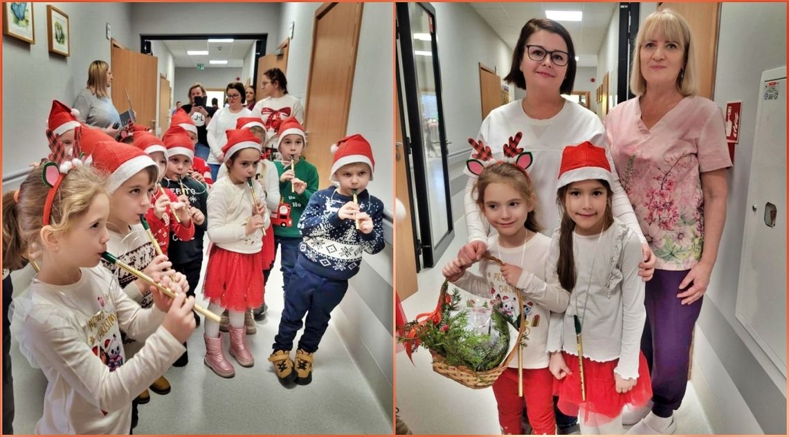 Świąteczny koncert w hospicjum w wykonaniu przedszkolaków. ZDJĘCIA