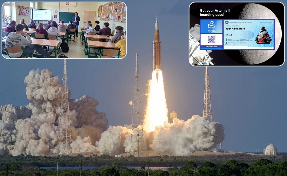 Symbolicznie polecieli z misją Artemis II w podróż wokół Księżyca