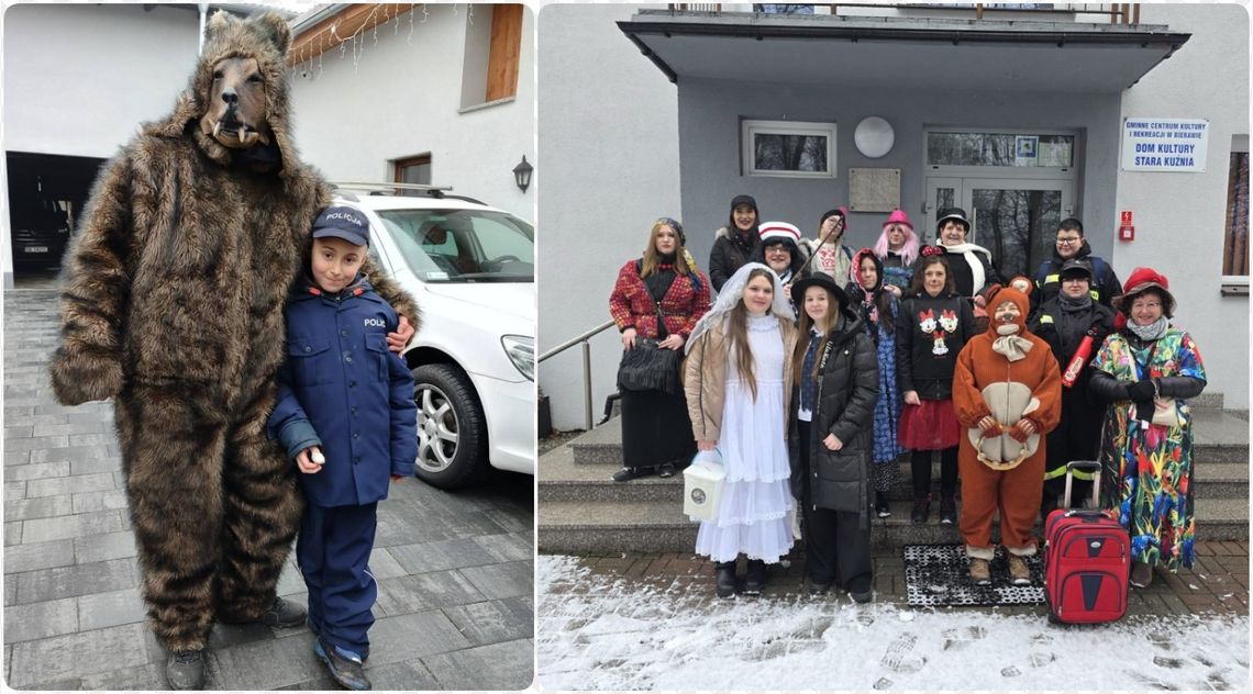 Tradycja żyje! Niedźwiedź odwiedził Ostrożnicę i Starą Kuźnię. ZDJĘCIA