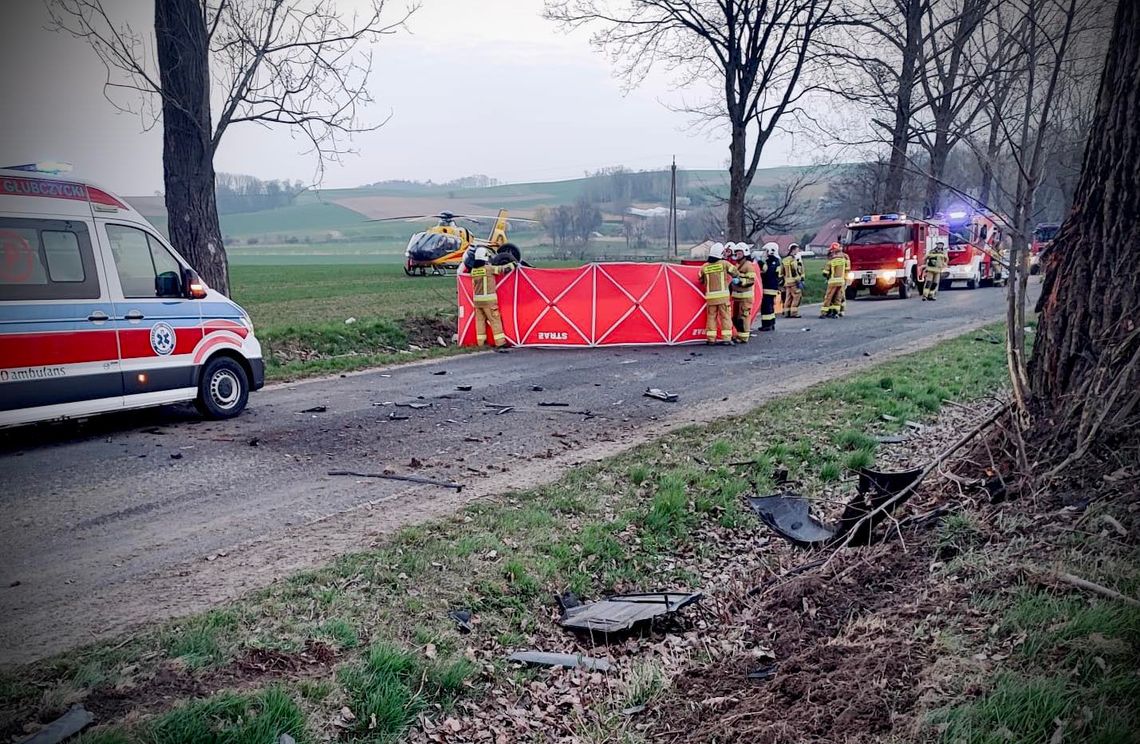 Tragiczny wypadek na DW 417. Nie żyje 25-letni kierowca BMW
