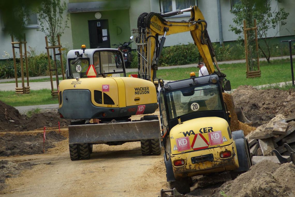 Trwa przebudowa podwórka przy ulicy Jurija Gagarina