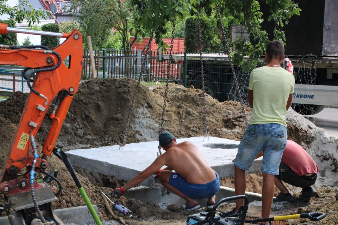 Trwają prace przy budowie trzeciej tężni solankowej w Koźlu. ZDJĘCIA