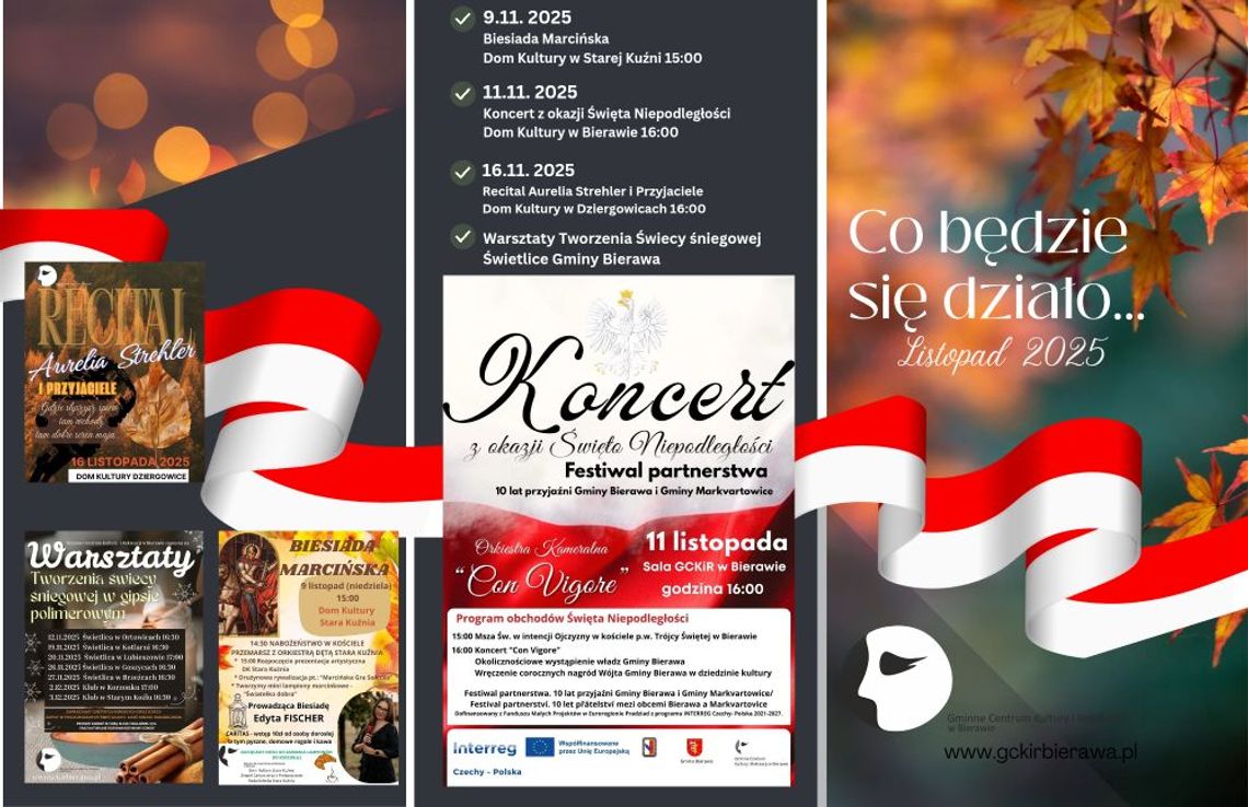 Twórczo, lokalnie, z sercem - atrakcyjny listopad z GCKiR w Bierawie