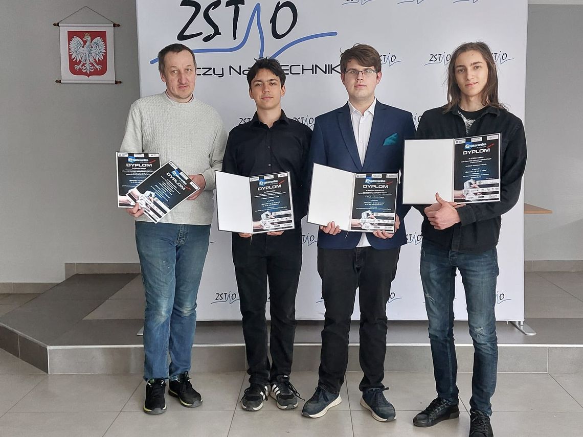 Uczniowie ZSTiO nagrodzeni w ogólnopolskim konkursie za system zapobiegający pożarom komina