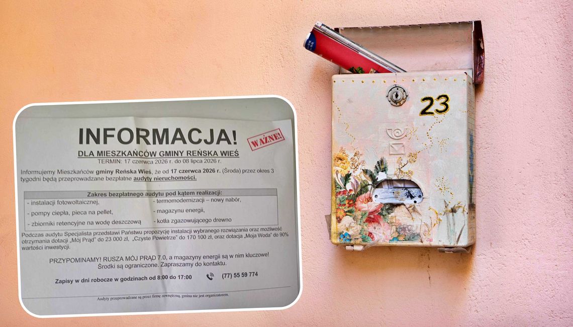 Ulotki o „audytach nieruchomości” w skrzynkach mieszkańców. Gmina nie ma związku z akcją Ulotki o „audytach nieruchomości” w skrzynkach mieszkańców. Gmina nie ma związku z akcją