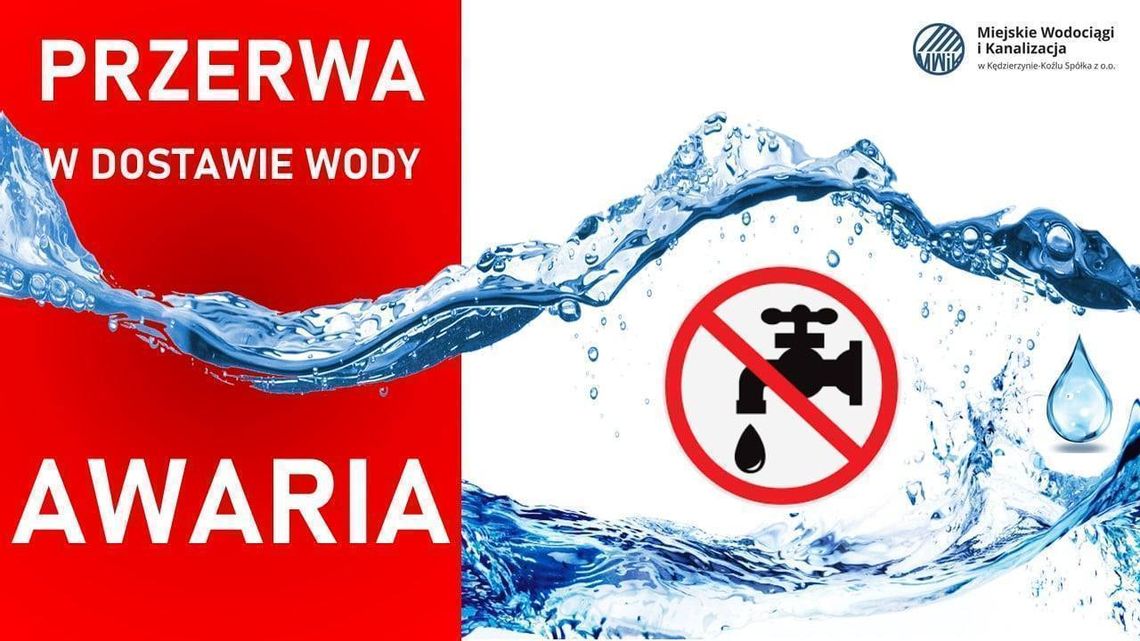 Uwaga! Przerwa w dostawie wody na osiedlu Kłodnica