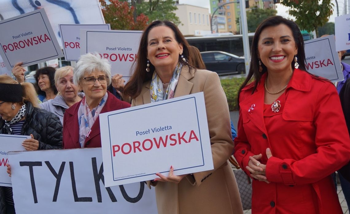 Violetta Porowska zachęcała do udziału w wyborach i referendum. ZDJĘCIA i WIDEO