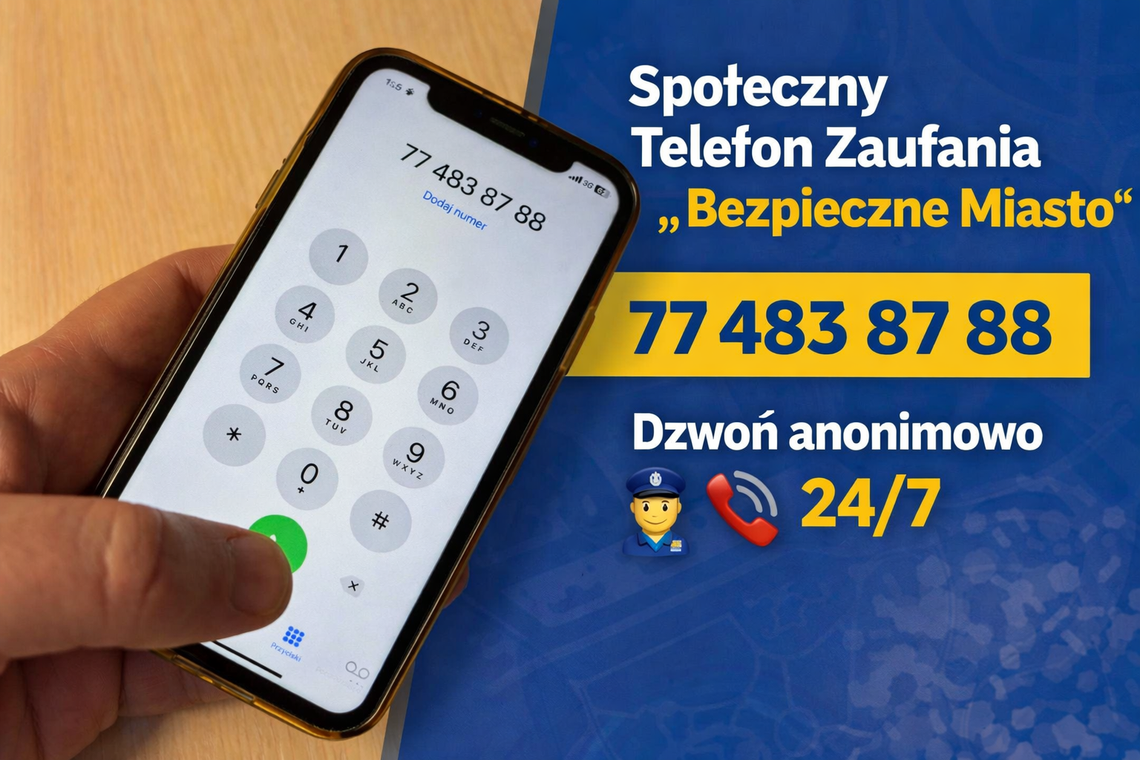 W Kędzierzynie-Koźlu działa Społeczny Telefon Zaufania „Bezpieczne Miasto”