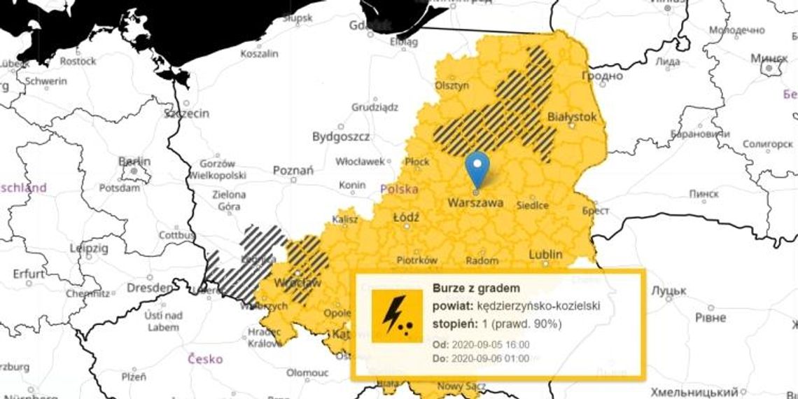 W pogodzie może być niespokojnie. Żółte alerty dla naszego powiatu