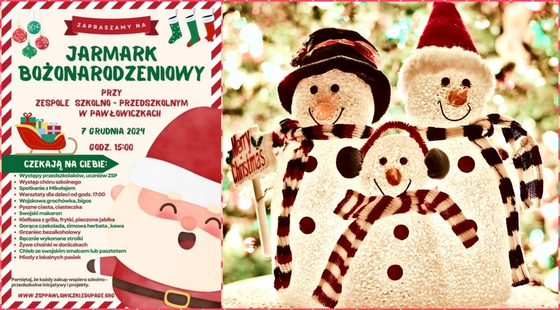 W sobotę Jarmark Bożonarodzeniowy w Pawłowiczkach