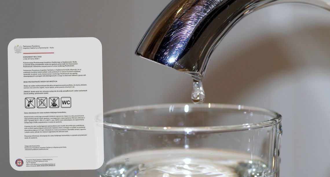 W wodzie wykryto bakterie grupy coli. Sanepid wydał zakaz jej spożywania w dwóch miejscowościach