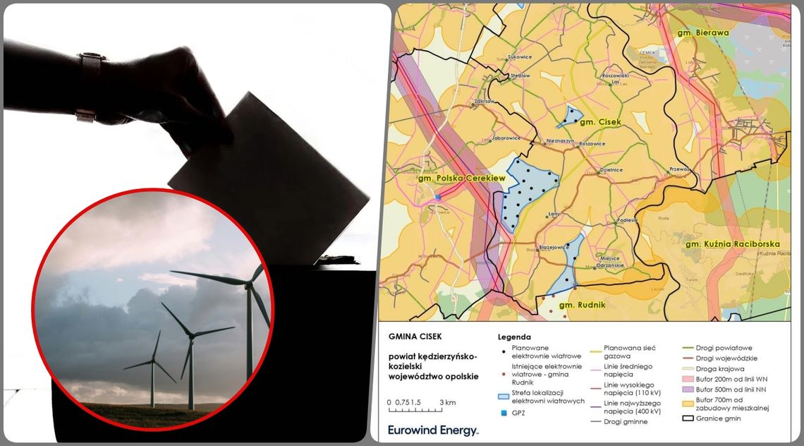 Wiatraki w gminie Cisek. Referendum pod znakiem zapytania