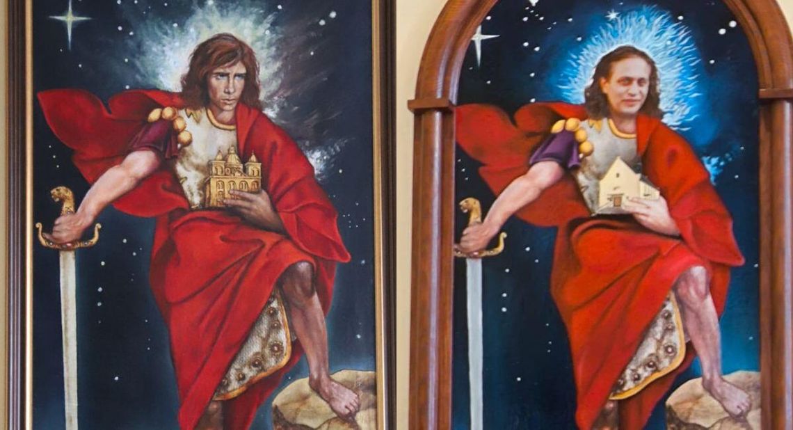 Wierni byli w szoku! Święty na obrazie w kościele miał twarz księdza