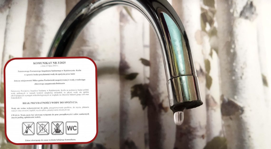 Woda z kranu niezdatna do picia. Zakaz do odwołania