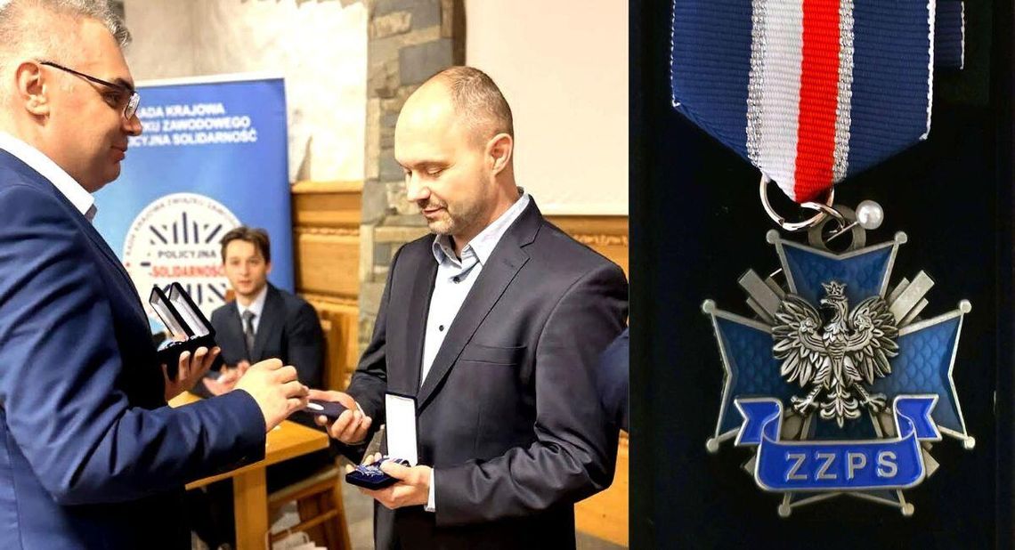 Wojciech Rajchel uhonorowany Srebrnym Krzyżem ZZ Policyjna Solidarność