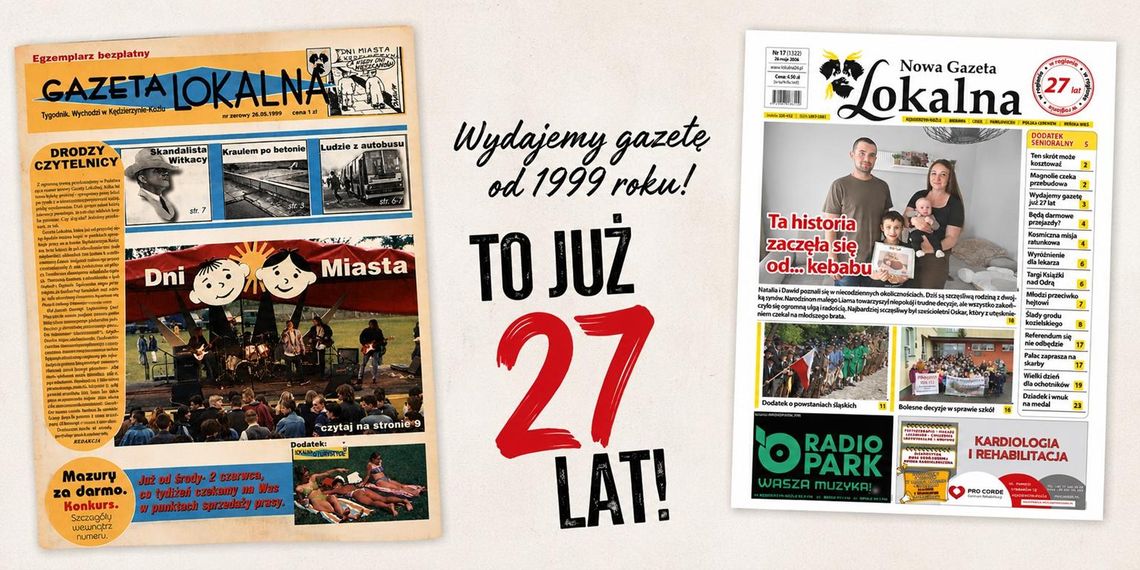 Wydajemy gazetę od 1999 roku. To już 27 lat historii Kędzierzyna-Koźla i jego mieszkańców
