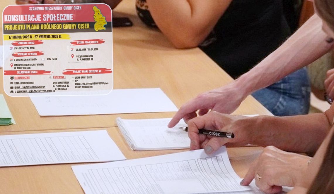 W gminie Cisek rozpoczęły się konsultacje społeczne