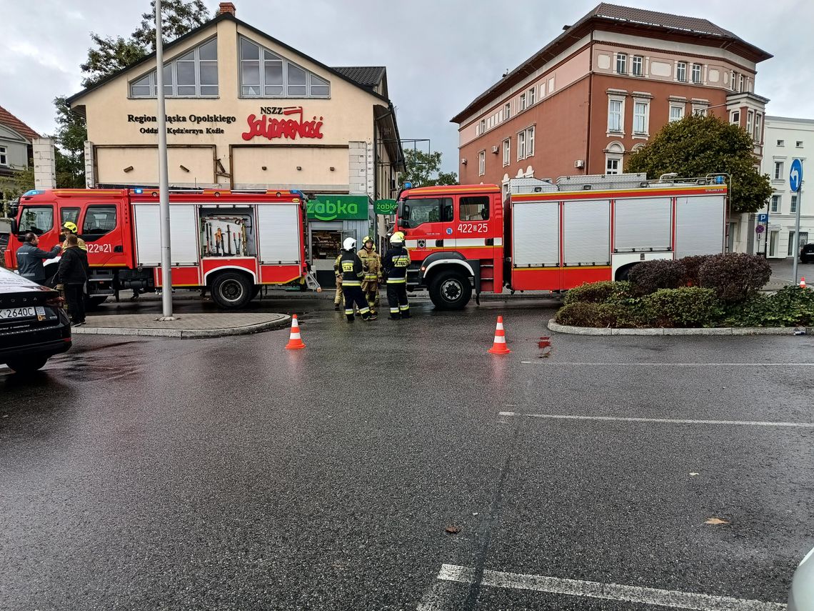 Zadymienie w sklepie Żabka przy ulicy Grunwaldzkiej. ZDJĘCIA