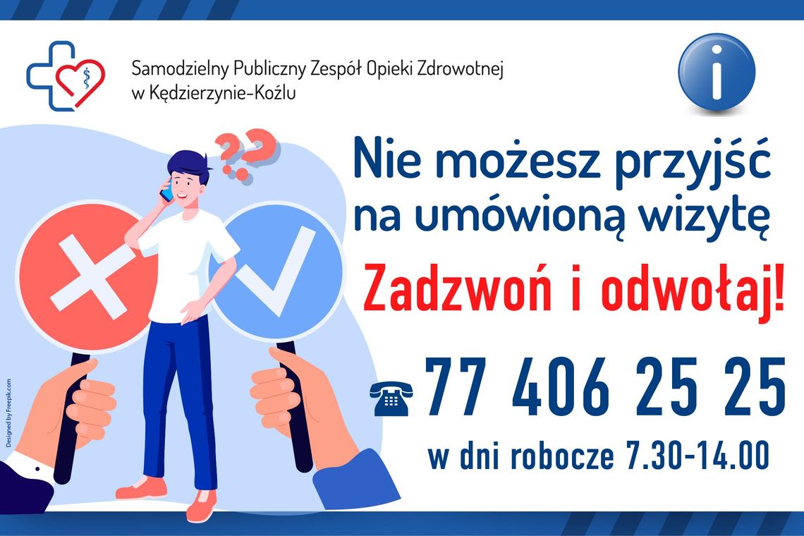 Zadzwoń i odwołaj wizytę u lekarza! Nie blokuj miejsca