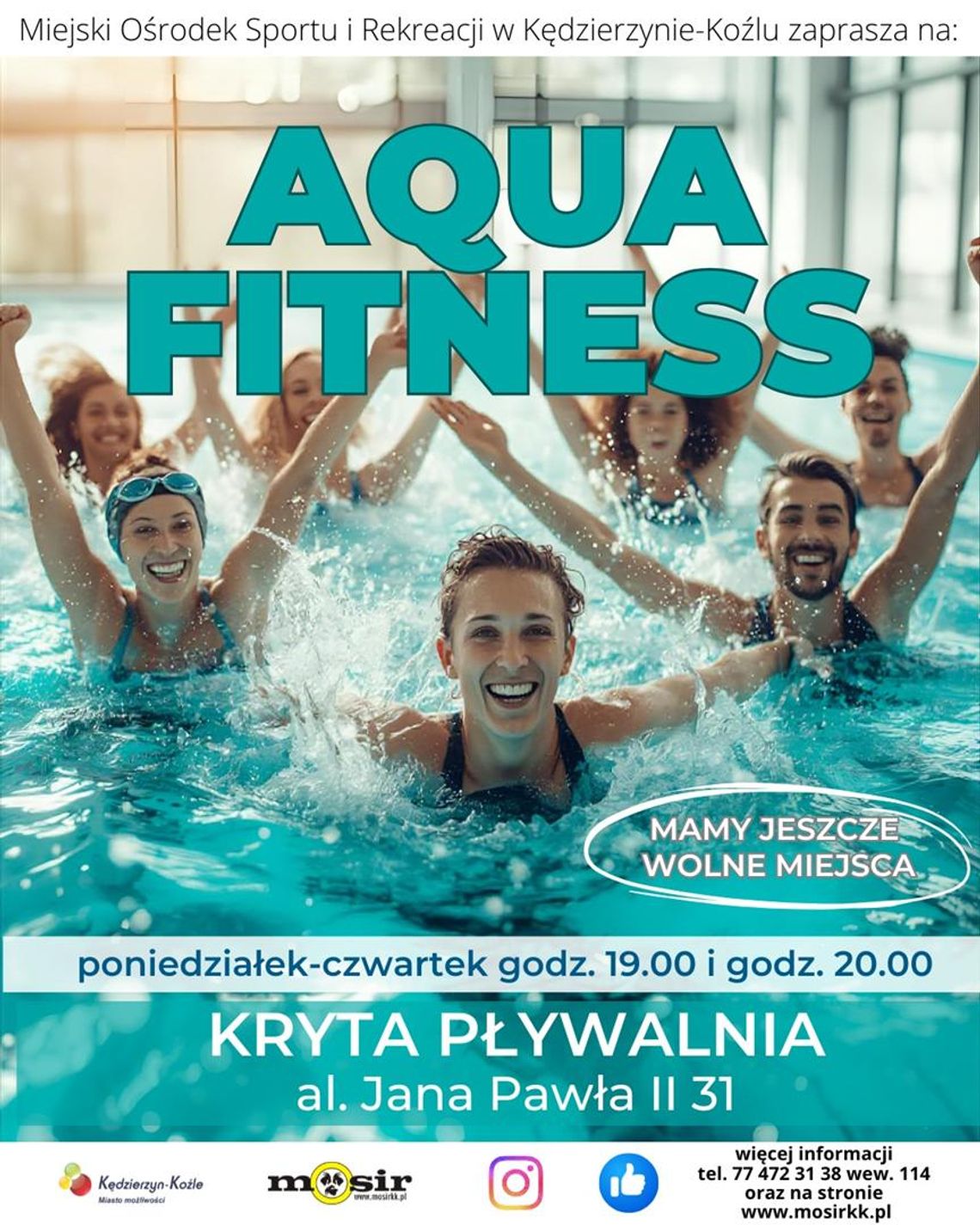Zajęcia aqua fitness dla każdego. Są jeszcze wolne miejsca