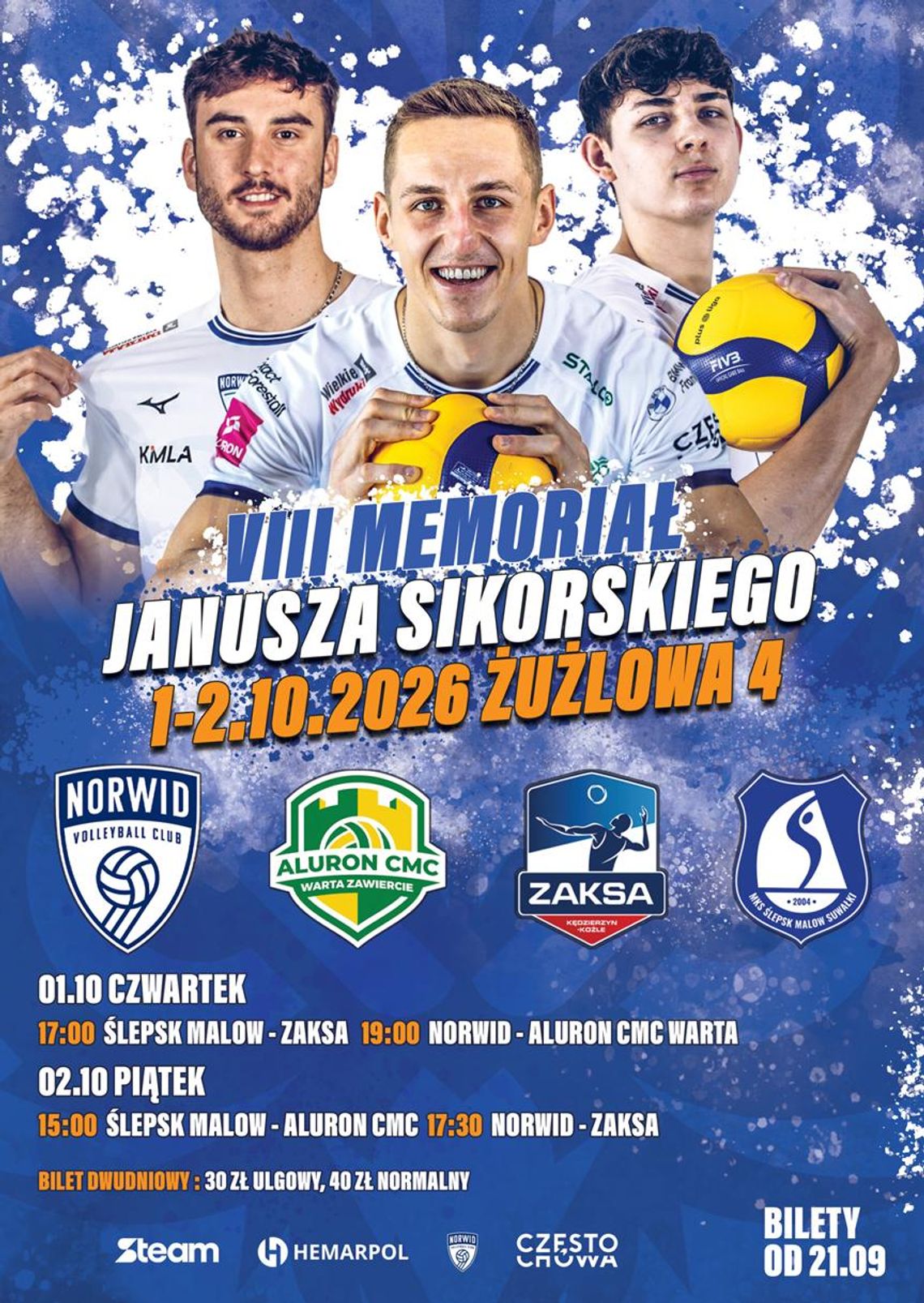 ZAKSA Kędzierzyn-Koźle wystąpi w Memoriale im. Janusza Sikorskiego ZAKSA Kędzierzyn-Koźle wystąpi w Memoriale im. Janusza Sikorskiego