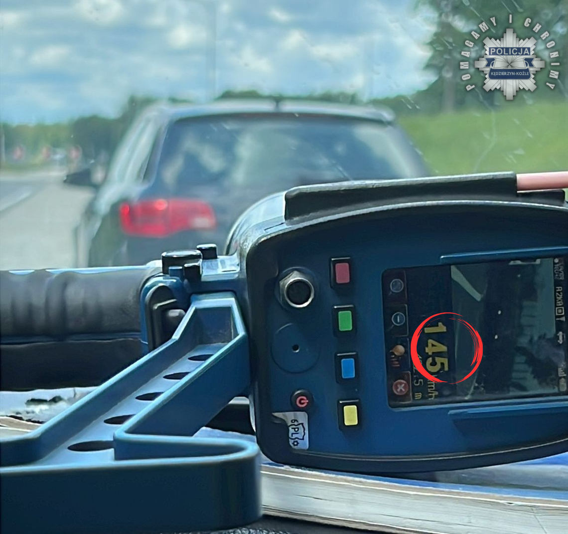 Zamiast 90 jechał 145 km/h. Stracił prawo jazdy, dostał 13 punktów karnych i 1500 zł mandatu