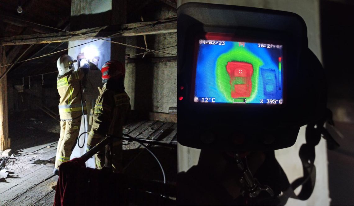 Zapaliła się nagromadzona w przewodzie kominowym sadza Zapaliła się nagromadzona w przewodzie kominowym sadza