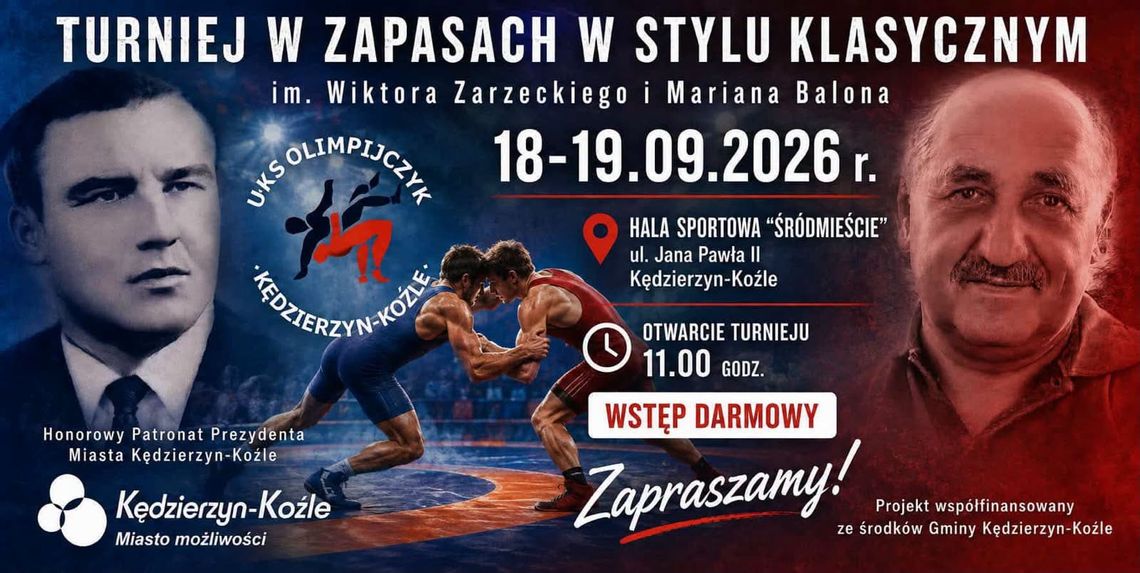 Zapaśnicze emocje w Kędzierzynie-Koźlu. Turniej im. Wiktora Zarzeckiego i Mariana Balona