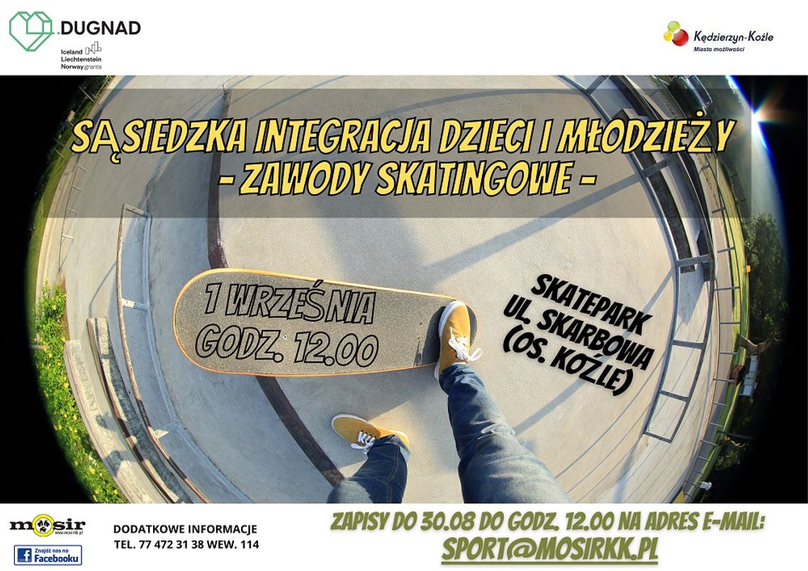 Zawody dla dzieci i młodzieży na skateparku w Koźlu