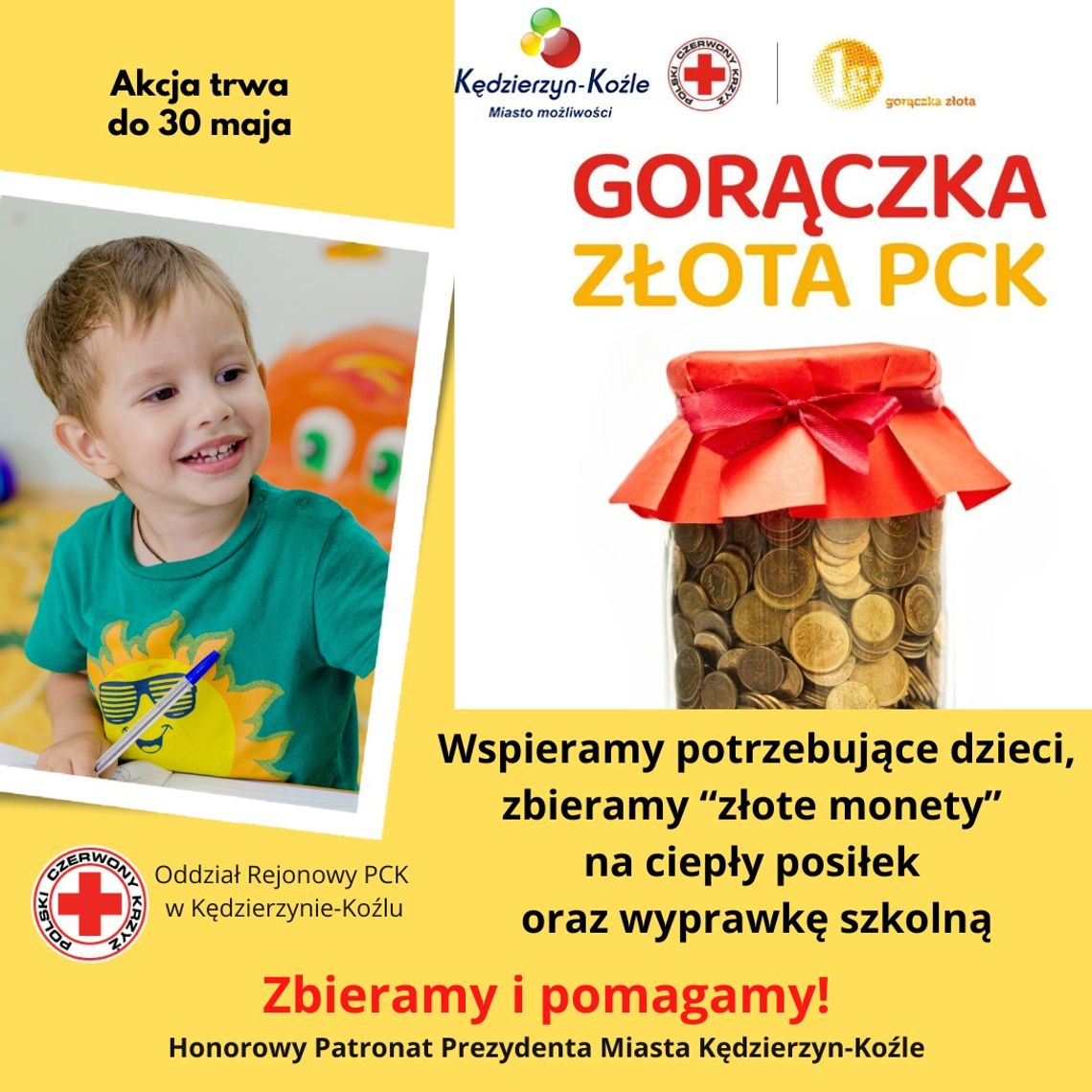 Zbiórka dla potrzebujących dzieci. Akcja PCK "Gorączka złota" w Kędzierzynie-Koźlu