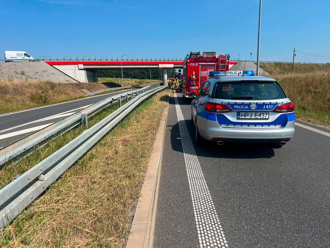 Zderzenie motocykla z ciężarówką na DK40. Obwodnica Kędzierzyna-Koźla zablokowana w kierunku Ujazdu