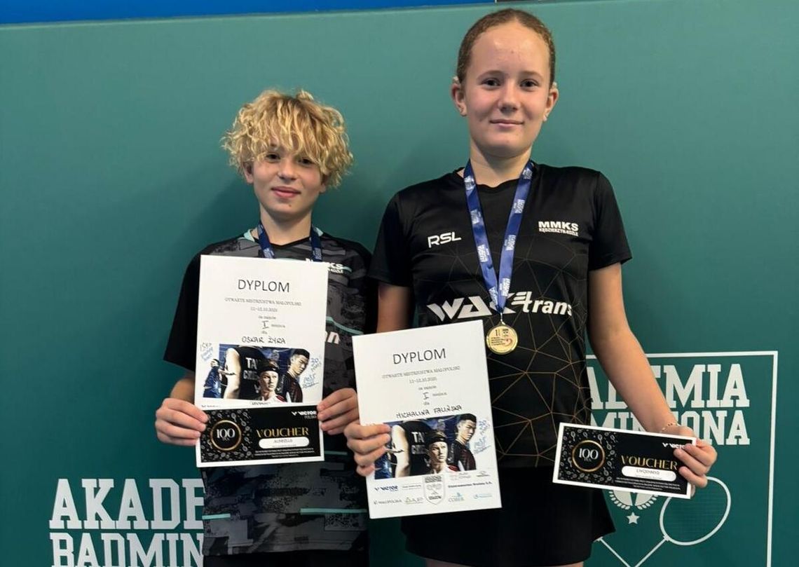 Złote medale młodych badmintonistów z Kędzierzyna-Koźla