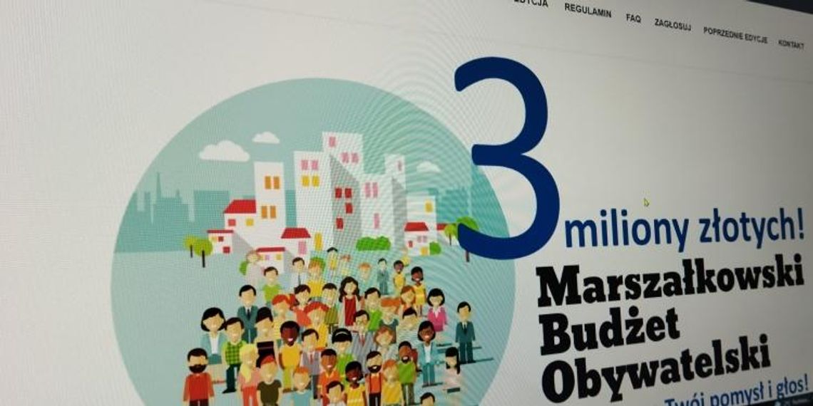 Złożono 77 projektów. 3 miliony złotych są do podziału w 4. edycji Marszałkowskiego Budżetu Obywatelskiego