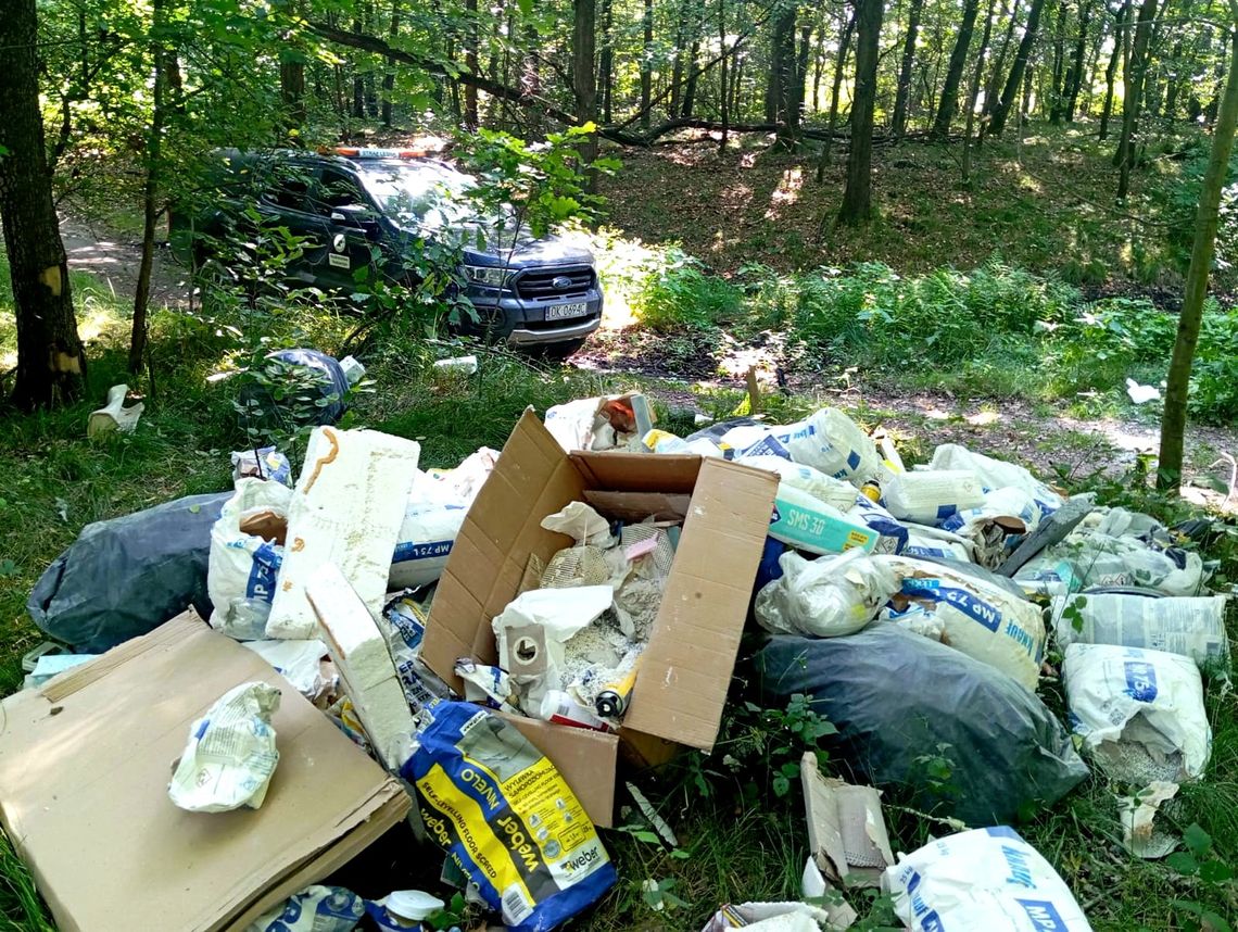 Zrobili sobie z lasu wysypisko śmieci. Nie uniknęli kary. ZDJĘCIA
