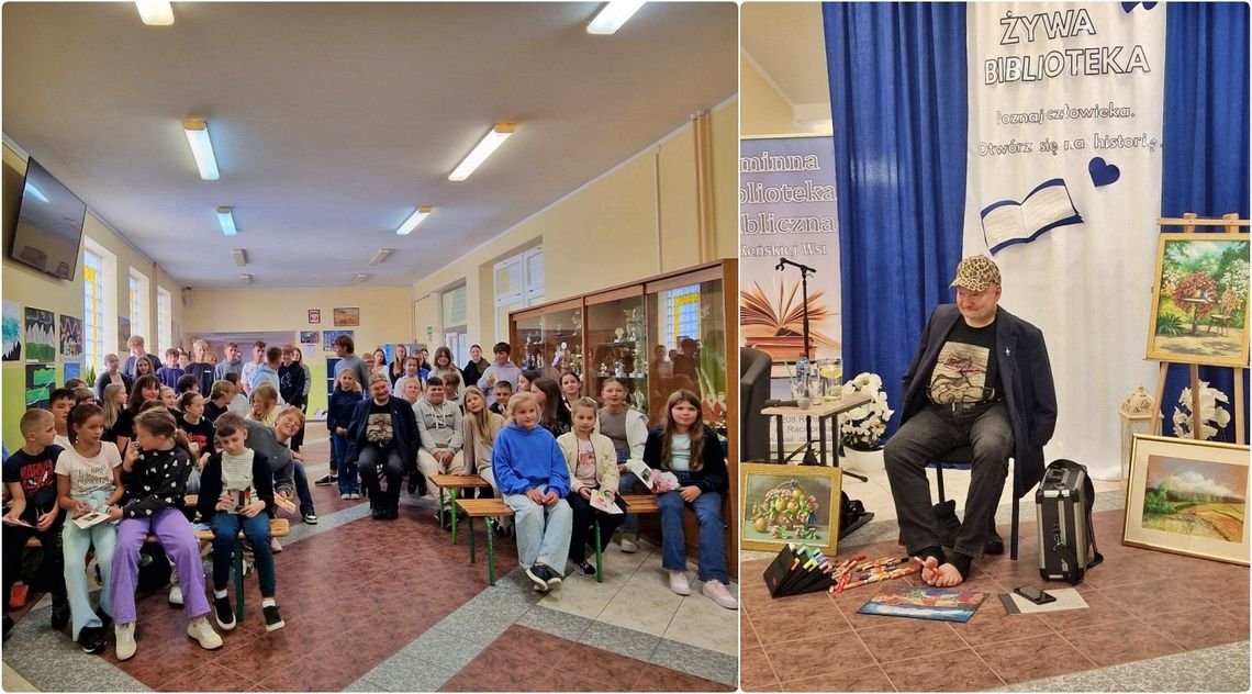 Żywa Biblioteka – spotkania z niezwykłym artystą w Długomiłowicach i Reńskiej Wsi. ZDJĘCIA Żywa Biblioteka – spotkania z niezwykłym artystą w Długomiłowicach i Reńskiej Wsi. ZDJĘCIA