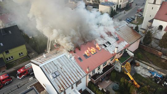Pożaru budynku wielorodzinnego w Bierawie