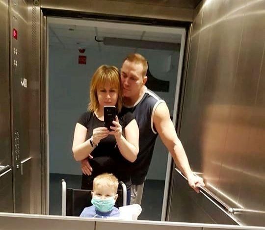 Oliwier wraz z rodzicami