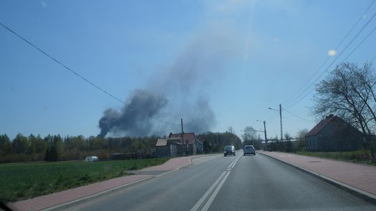 Pożar składu opon w Bierawie